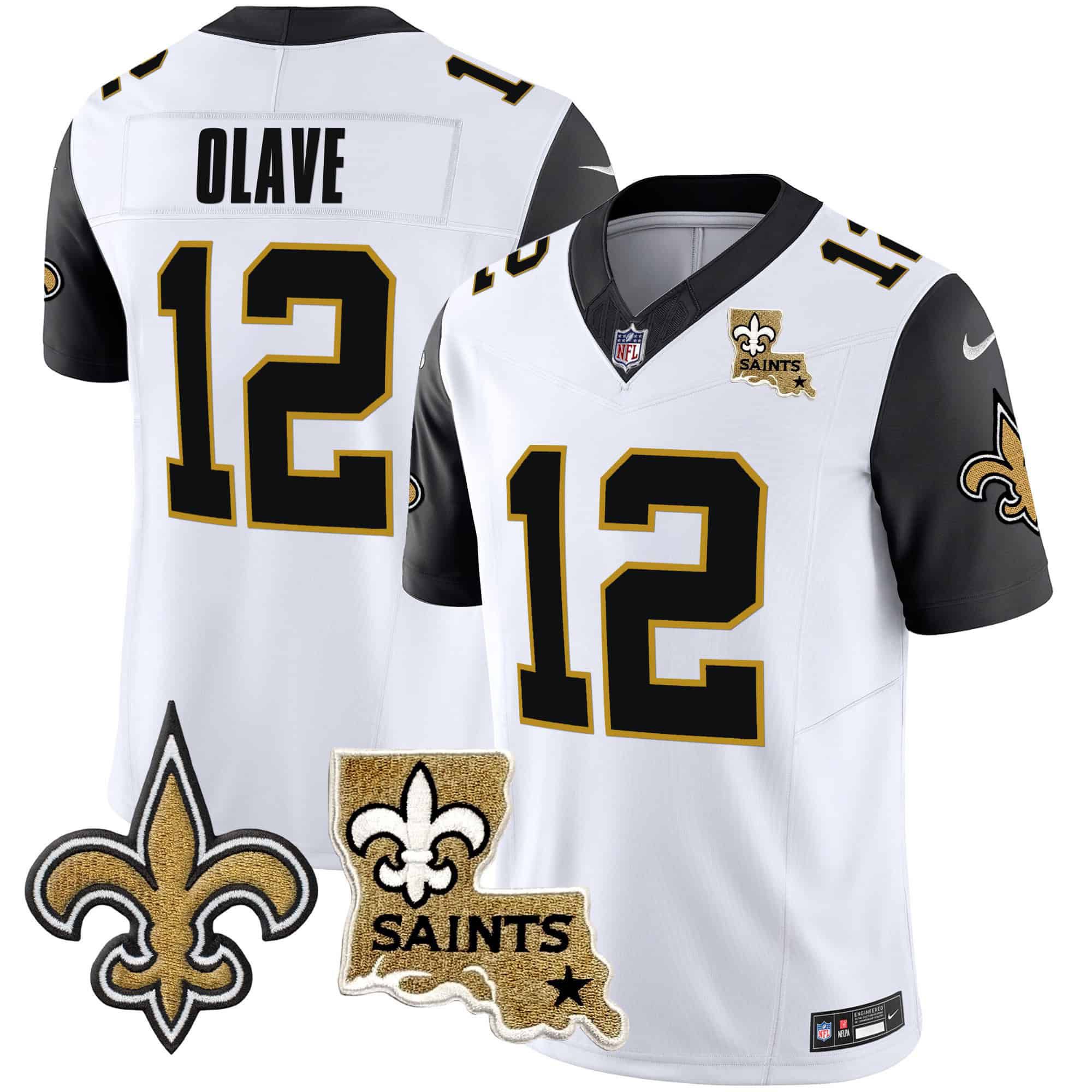 Men New Orleans Saints #12 Olave White 2024 Nike Vapor Limited NFL Jersey style 2->indianapolis colts->NFL Jersey